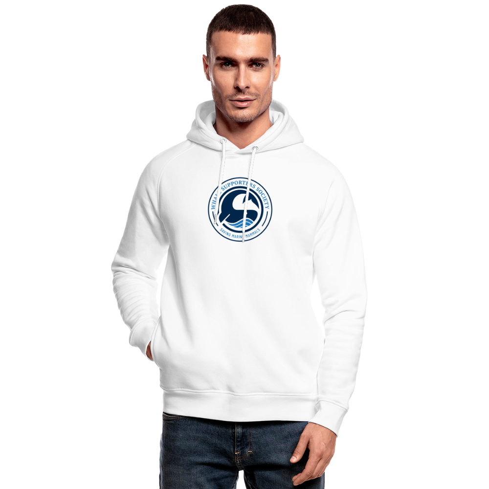 Kuscheliger Herren Bio-Hoodie mit Wal-Motiv - weiß